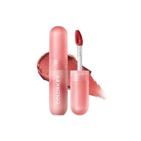 COLORKEY 608 Sunset Moose Mud Lip (608, 10° Cloud), Meticulous & High Color Moose Mud, Lip Tint Mat, High Color, Waterproof, Lipstick, Moisturizing, Long Lasting Color, Moisturizing and Light Matte Feel, Warm Sunrise