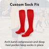 Sof Sole Soccer Over-the-Calf Team Athletic Performance Socks (2 Pair), X-Small, Purple