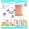 Pool Float - Inflatable Rose Gold, Gold, & Silver Water Hammock -Set of 3