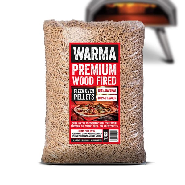 10kg Bag Eco Premium Pizza Oven Wood Pellets 100% Natural - Easy to Light - Suitable for Ooni Uuni Ninja Nero Dellonda Outdoor Garden Cooking Pellet Operated Stoves Wood Fired Pizza Ovens & Grills