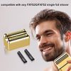 2PC Replacement Foil and Cutters Compatible with BaBylissPRO Barberology Foil Shaver,Compatible with BaByliss Barberology FXFS2G/FXFS2 Shaver,Gold