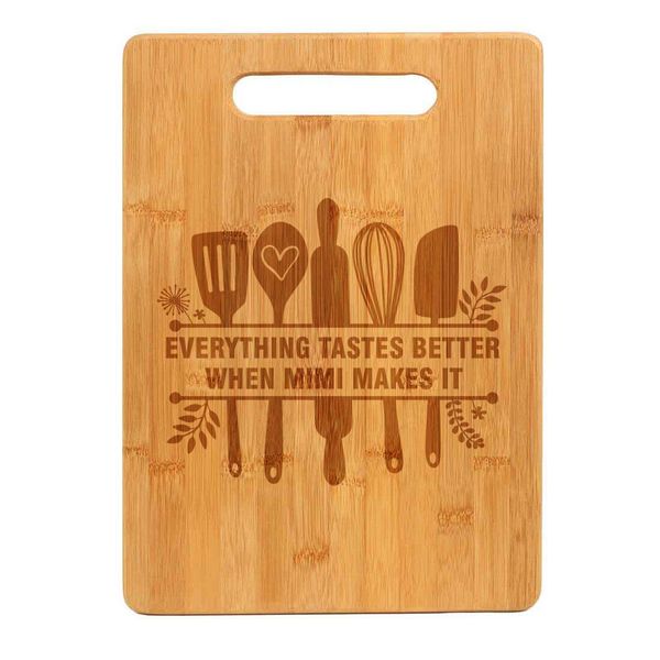 Bamboo Wood Cutting Board Everything Tastes Better When Mimi Makes It