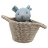 Wilberry - Pets in Baskets - Mouse Soft Toy - WB001806, Blue