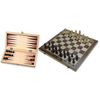 Foldable Chess and Backgammon Wooden Game compendium