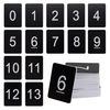 StayMax Rectangle Plastic Numbered Tags Number Disc Number Token (0-25, Black)