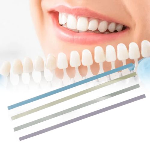 60pcs Teeth Sanding Strips 4x150mm 4 Types Dental Polishing Strips Sandpaper Coarse Fine Sanding and Grinding Dental Sandpaper Oral Care for Teeth Whitening Cleaning Tartar Remover
