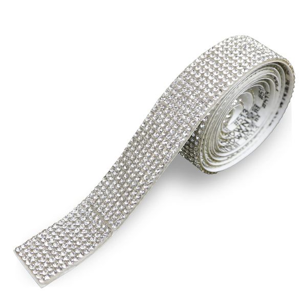 R001 Rhinestone Tape Glitter Decoration Sticker [Crystal] 1 Roll Width 0.7 x Length 36.2 inches (18 mm) x Length 36.2 inches (915 mm) Glitter Round