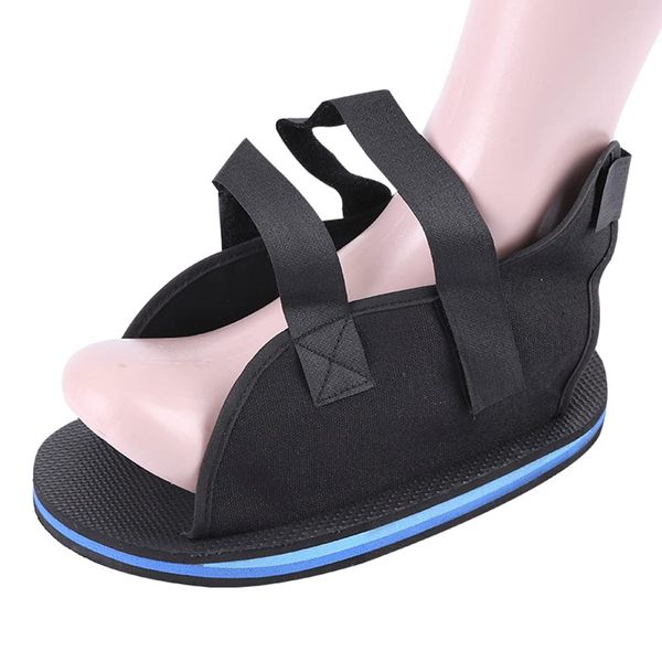 [AOIREMON] Gypsum Shoes, 1 Pair of Left/Right, Post-surgery Shoes, For Nursing Care, For Fractures, Gibbs Sandals, Adjustable, Walking Support, 7.9 - 11.8 inches (20 - 30 cm) (Black, 9.8 inches (25