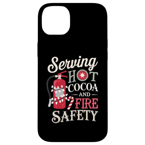iPhone 14 Plus Firefighter Serving Hot Cocoa and Fire Safety Case
