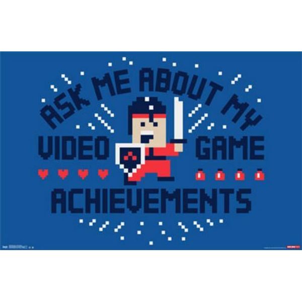Video Game Achievements Snorg Tees Poster 22x34