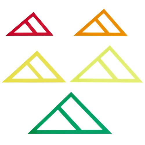 OLYCRAFT 5Pcs 5 Sizes Dog Bandana Sewing Template Set Triangle Reversible Template Quilting Stencil Acrylic Quilting Template Stencil Sewing Rulers Set for Dogs Cats Pets Bib Bandana Headscarf Making
