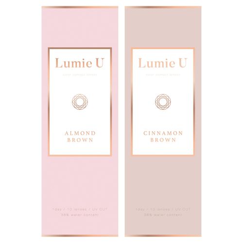 [ カラコン ] Lumie U (ルミエユー) ワンデー 10枚入り アーモンドブラウン （度あり）[-4.50]