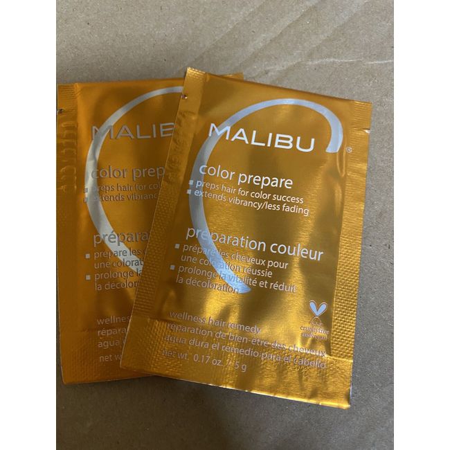 MALIBU C 2000 COLOR PREPARE TREATMENT PACKS X2 - .17oz/5g