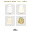 Royal Designs Fancy Square Gather Pleat Basic Lamp Shade, Eggshell, 6.75 x 16 x 13.25