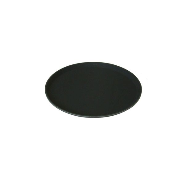 11" Round Black Non-Slip Waiters Serving Tray