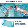 Aqua Monterey Hammock Pool Float - Three Pack - Two Light Blue & One Burgundy/White Stripe, 3-Pack