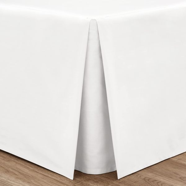 Catherine Lansfield Easy Iron Percale Combed King Base Valance Sheet White