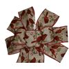 10" Red Cardinal Wired Wreath Bow