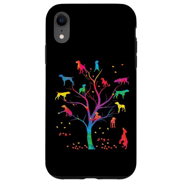 iPhone XR German Shorthaired Pointer tree colorful Pointer Case