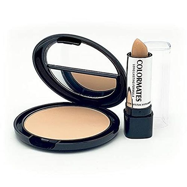 COLORMATES Pressed Powder with Concealer Rose Beige