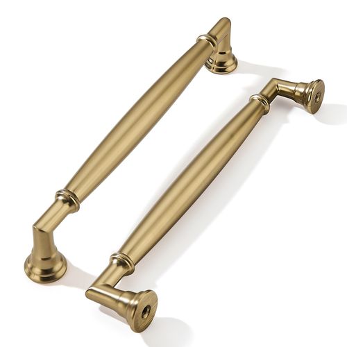 khtumeware 2 Pack 6 Inch(152mm) Champagne Bronze Cabinet Pulls Heavy Duty Solid Satin Brass Cabinet Handles Kitchen Cabinet Hardware for Cupboard Drawer Handles Dresser Pulls