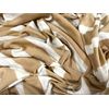 Soft Handle slub Single Jersey Fabric, per metre - Stripe - Light Brown & White