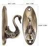 NUOLUX 2psc Swan Style Curtain Tieback Hooks - Bronze