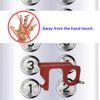 3 Black Key Door Opener Handheld Keychains No Touch Hand Tool Touchscreen Stylus