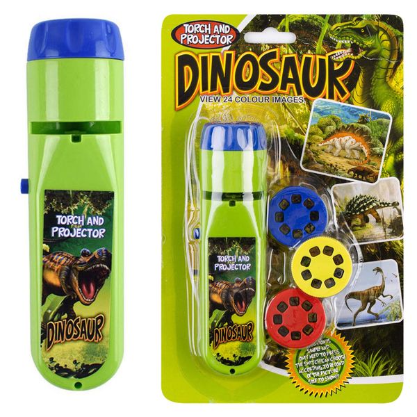 Georgie Porgy Children Projector Toys Educational Science Set Wall Ceiling Tent Torch Toddler Flashlight for Kids Gifts for Boys Girls (Dinosaur)