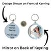 Gift Insanity Phillip Schofield face RAINBOW BACKGROUND 45mm Short Chain Mirror Keyring