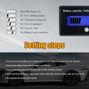 Golf Cart Battery Meter with LCD Display, Waterproof Digital Voltmeter (Blue)