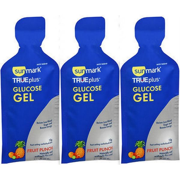 Sunmark Glucose GEL 15gm Quick Absorb Glucose FRUIT PUNCH ( 3 pouches ) /