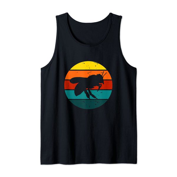 Vintage Beekeeper Retro Honey Bee Sunset Tank Top