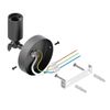 ledscom.de 2 pcs. Wall Light FETRO, Switch, Black matt, Round, 1x E27 max. 60W