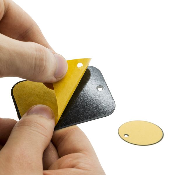 Mobilefox Magnethandyhalterung Metallplättchen Ersatzplatten Rund Eckig 2er Set schwarz