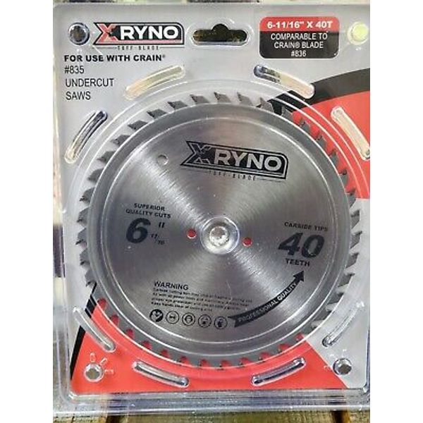 XRYNO Jamb Saw Blade 6-11/16 D X 40T Compare to Crain 836 For Undercut Saw 835