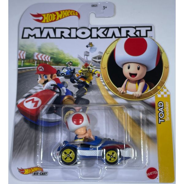 Hot Wheels - Mario Kart - Toad - Sneeker - 2023 - Mint/NrMint Ships Bubble Wrapped in a Box