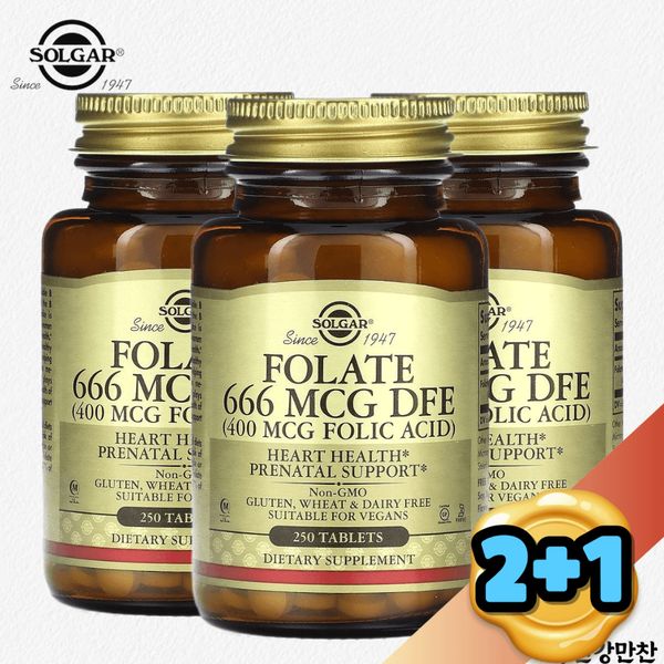 Solgar Folate Folate 400mcg 250 Tablets, 400mcg DFE