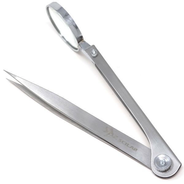Magnifying Tweezers - Splinter Forceps With Magnifier - First Aid - Straight