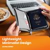 Zero Grid Passport Wallet - Travel Document Holder w/RFID Blocking, Shadow, One Size, Single
