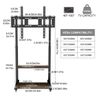 Universal 40-86 Inch Height Adjustable Rolling TV Stand with Wheels, 2 Shelves