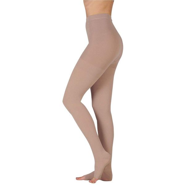 Juzo Basic Pantyhose 20-30mmHg Open Toe, IV, beige