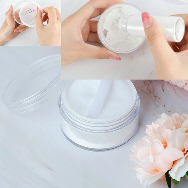 After-bath body powder box ,empty powder case powder puff