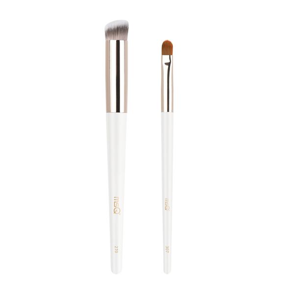 MSQ 2 Piece Makeup Concealer Brush Set Professional Kabuki Mini Concealer Brush