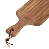 2 Piece Acacia Wood Serving Board and Bread Knife Set in Brown Rectangle