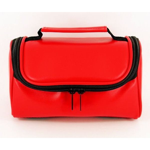 TGC ® Camera Case for Intel Pocket PC Camera with Carry Handle (Red Faux Leather)
