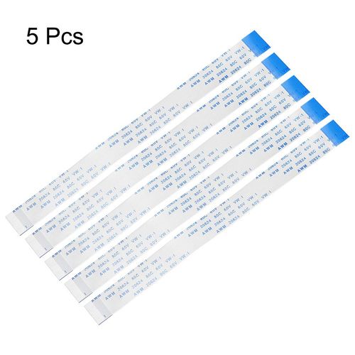 uxcell Flexible Flat Cable Flexible Ribbon Cable Blue Silver Grey PE 24 Pin 0.5mm Pitch 150mm FPC FFC LCD TV Car Audio DVD Player Laptop Pack of 5 (B Type)