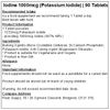 Iodine 1000mcg Tablets - High Strength - Vegan Friendly (90 Tablets)