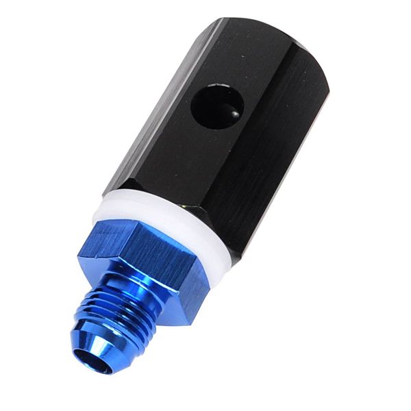 AC PERFORMANCE -6 AN Male Flare Fuel Cell Roll Over Valve Aluminum AN6 Rollover Valve Tank Mounted Fitting Adapter Black and Blue Anodized