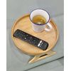 Emoson Sofa Armrest Clip Tray, Side Table for Remote Controls/Drinks/Gamepads Holder (Bamboo)